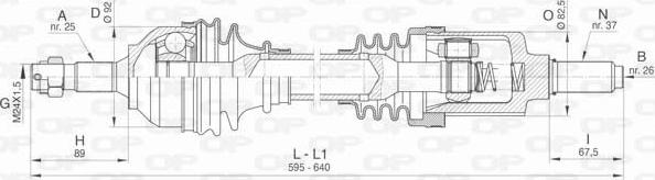 Open Parts DRS6469.00 - Piedziņas vārpsta ps1.lv