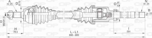 Open Parts DRS6468.00 - Piedziņas vārpsta ps1.lv