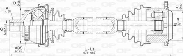 Open Parts DRS6405.00 - Piedziņas vārpsta ps1.lv