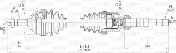 Open Parts DRS6406.00 - Piedziņas vārpsta ps1.lv