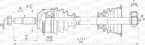 Open Parts DRS6413.00 - Piedziņas vārpsta ps1.lv