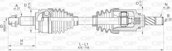 Open Parts DRS6417.00 - Piedziņas vārpsta ps1.lv