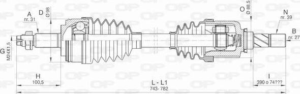 Open Parts DRS6429.00 - Piedziņas vārpsta ps1.lv