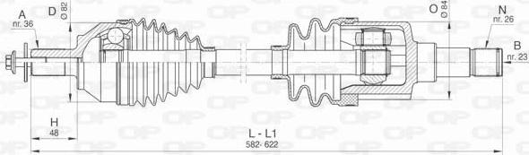 Open Parts DRS6427.00 - Piedziņas vārpsta ps1.lv