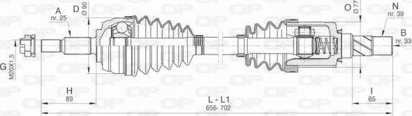 Open Parts DRS6478.00 - Piedziņas vārpsta ps1.lv