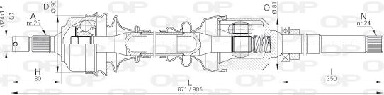 Open Parts DRS6024.00 - Piedziņas vārpsta ps1.lv