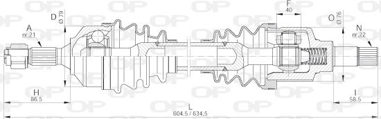 Open Parts DRS6197.00 - Piedziņas vārpsta ps1.lv