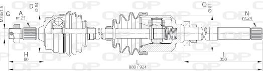 Open Parts DRS6159.00 - Piedziņas vārpsta ps1.lv