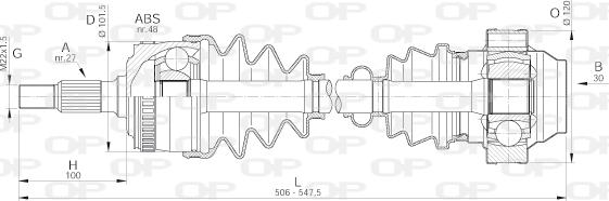 Open Parts DRS6157.00 - Piedziņas vārpsta ps1.lv