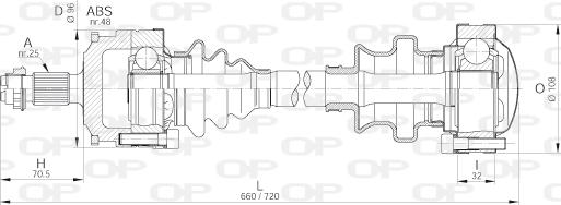 Open Parts DRS6189.00 - Piedziņas vārpsta ps1.lv