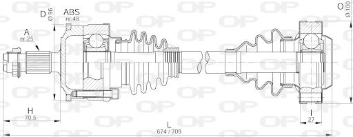 Open Parts DRS6188.00 - Piedziņas vārpsta ps1.lv