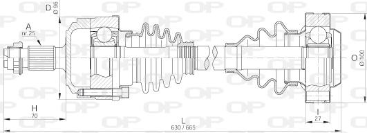 Open Parts DRS6187.00 - Piedziņas vārpsta ps1.lv