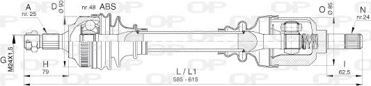 Open Parts DRS6397.00 - Piedziņas vārpsta ps1.lv