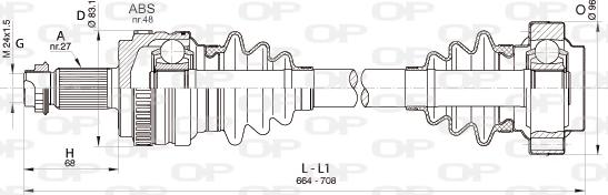 Open Parts DRS6359.00 - Piedziņas vārpsta ps1.lv