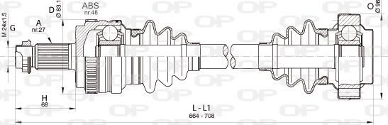 Open Parts DRS6358.00 - Piedziņas vārpsta ps1.lv