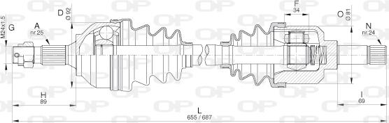 Open Parts DRS6301.00 - Piedziņas vārpsta ps1.lv