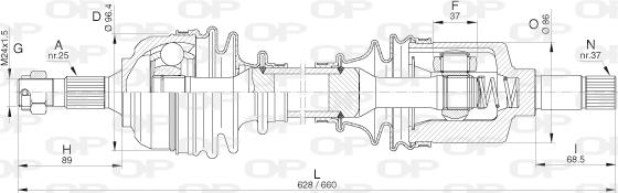 Open Parts DRS6315.00 - Piedziņas vārpsta ps1.lv