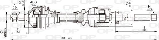 Open Parts DRS6331.00 - Piedziņas vārpsta ps1.lv