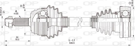 Open Parts DRS6338.00 - Piedziņas vārpsta ps1.lv