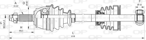 Open Parts DRS6379.00 - Piedziņas vārpsta ps1.lv