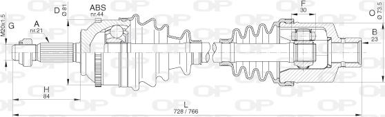 Open Parts DRS6296.00 - Piedziņas vārpsta ps1.lv