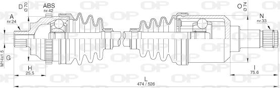 Open Parts DRS6290.00 - Piedziņas vārpsta ps1.lv