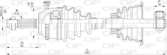 Open Parts DRS6298.00 - Piedziņas vārpsta ps1.lv