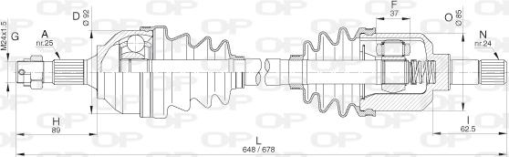 Open Parts DRS6293.00 - Piedziņas vārpsta ps1.lv