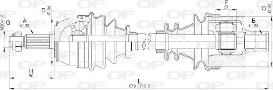 Open Parts DRS6269.00 - Piedziņas vārpsta ps1.lv