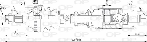 Open Parts DRS6265.00 - Piedziņas vārpsta ps1.lv