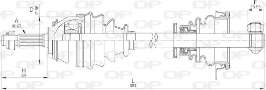 Open Parts DRS6263.00 - Piedziņas vārpsta ps1.lv