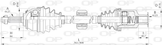 Open Parts DRS6262.00 - Piedziņas vārpsta ps1.lv