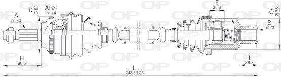 Open Parts DRS6208.00 - Piedziņas vārpsta ps1.lv