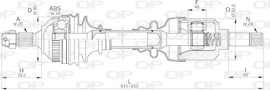 Open Parts DRS6202.00 - Piedziņas vārpsta ps1.lv