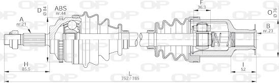 Open Parts DRS6207.00 - Piedziņas vārpsta ps1.lv