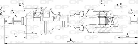 Open Parts DRS6281.00 - Piedziņas vārpsta ps1.lv