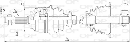 Open Parts DRS6279.00 - Piedziņas vārpsta ps1.lv