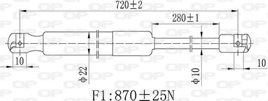 Open Parts GSR6494.00 - Gāzes atspere, Bagāžas / Kravas nodalījuma vāks ps1.lv