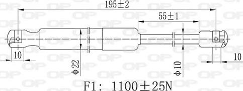 Open Parts GSR6436.00 - Gāzes atspere, Motora pārsegs ps1.lv