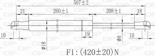 Open Parts GSR6044.00 - Gāzes atspere, Bagāžas / Kravas nodalījuma vāks ps1.lv