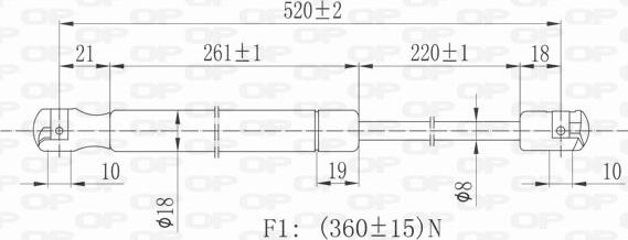 Open Parts GSR6063.00 - Gāzes atspere, Bagāžas / Kravas nodalījuma vāks ps1.lv