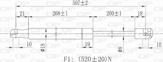 Open Parts GSR6004.00 - Gāzes atspere, Bagāžas / Kravas nodalījuma vāks ps1.lv