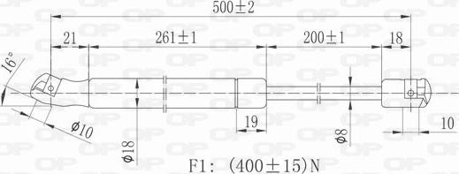 Open Parts GSR6003.00 - Gāzes atspere, Bagāžas / Kravas nodalījuma vāks ps1.lv