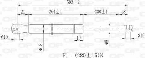 Open Parts GSR6002.00 - Gāzes atspere, Bagāžas / Kravas nodalījuma vāks ps1.lv