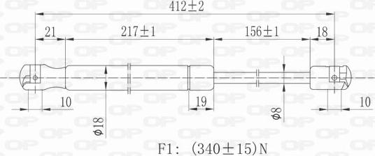 Open Parts GSR6011.00 - Gāzes atspere, Bagāžas / Kravas nodalījuma vāks ps1.lv