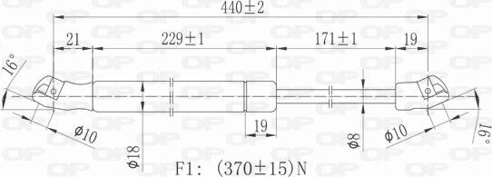 Open Parts GSR6035.00 - Gāzes atspere, Bagāžas / Kravas nodalījuma vāks ps1.lv