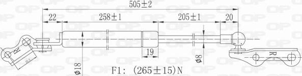 Open Parts GSR6026.01 - Gāzes atspere, Bagāžas / Kravas nodalījuma vāks ps1.lv