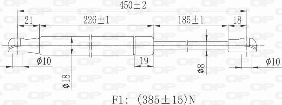 Open Parts GSR6108.00 - Gāzes atspere, Bagāžas / Kravas nodalījuma vāks ps1.lv