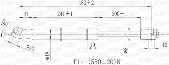 Open Parts GSR6122.00 - Gāzes atspere, Bagāžas / Kravas nodalījuma vāks ps1.lv