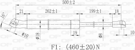 Open Parts GSR6171.00 - Gāzes atspere, Bagāžas / Kravas nodalījuma vāks ps1.lv